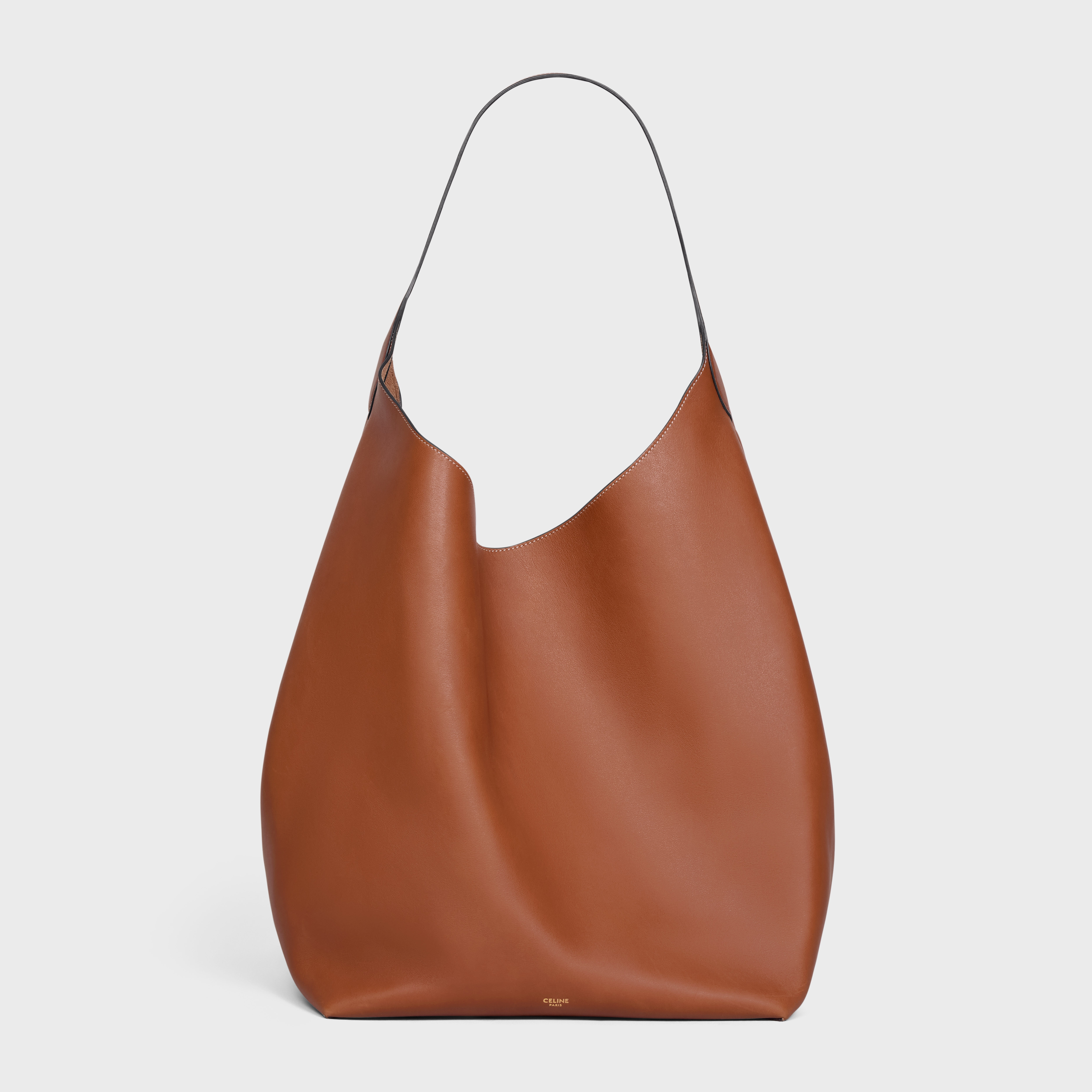 LARGE HOBO IN SUPPLE NATURAL CALFSKIN - TAN | CELINE